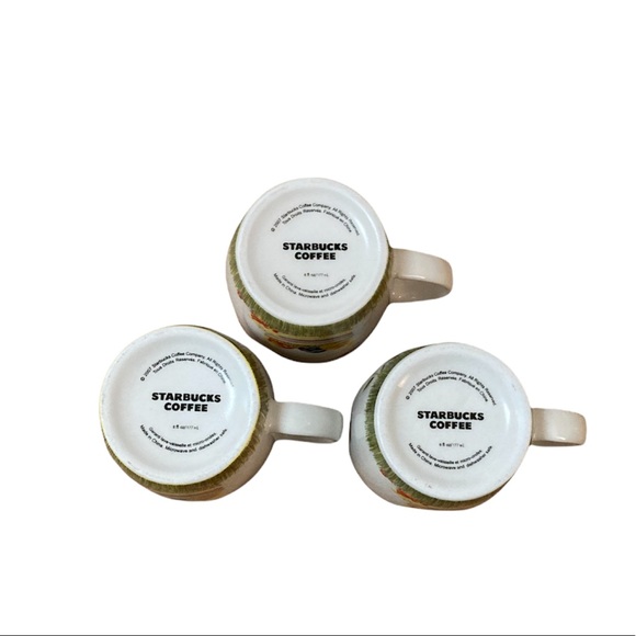 Starbucks 2007 Smaller 6 Fl Oz Spring Bunny Egg Basket Easter Mugs Cups Set of 3 - Picture 4 of 10